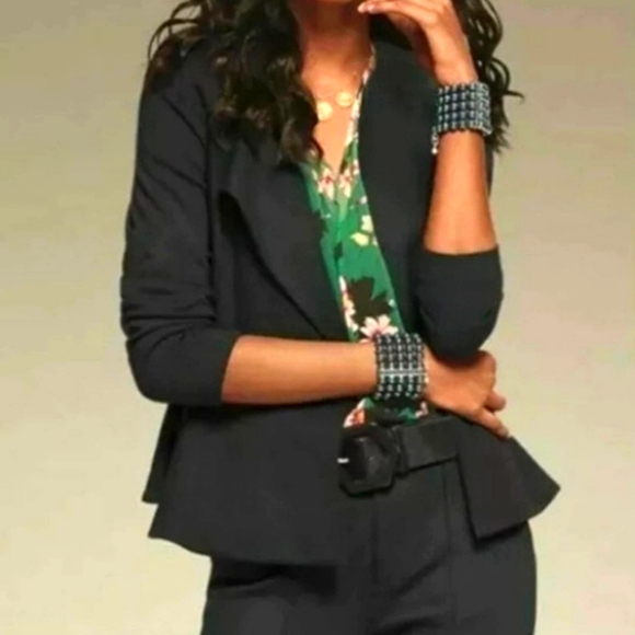 Cabi black peplum agency blazer size 2 nwot new 3549 - Picture 2 of 7